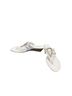 Laura Scott Solid White Silver Sandals Size 9 1/2 - photo 4