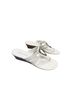 Laura Scott Solid White Silver Sandals Size 9 1/2 - photo 5