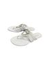 Laura Scott Solid White Silver Sandals Size 9 1/2 - photo 6