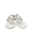 Laura Scott Solid White Silver Sandals Size 9 1/2 - photo 9