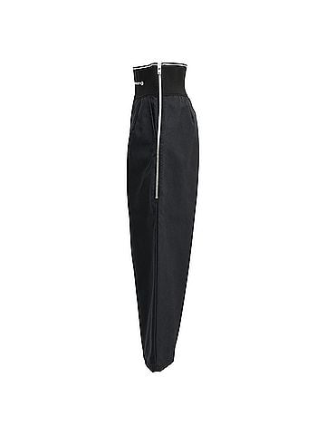 Alexander Wang Alexander Wang High-Waisted Logo Carrot Pants in Black Cotton (view 2)