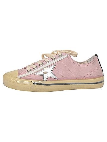 Golden Goose Golden Goose V-Star LTD Sneakers in Pink Suede  (view 2)