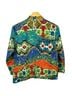 Chico's 100% Cotton Floral Graphic Multi Color Gold Jacket Size M - photo 2