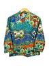 Chico's 100% Cotton Floral Graphic Multi Color Gold Jacket Size M - photo 1