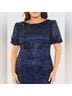 Mac Duggal 100% Polyester Blue Cocktail Dress Size 18 - photo 3