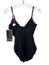 Magicsuit Floral Black Red One Piece Swimsuit Size 8 - photo 2
