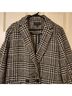 Talbots 49% Wool 36% Polyester 13% Acrylic 100% Polyester Houndstooth Black White Blazer Size 12 - photo 6