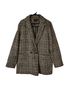 Talbots 49% Wool 36% Polyester 13% Acrylic 100% Polyester Houndstooth Black White Blazer Size 12 - photo 1