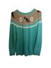 Talbots Print Blue Brown Pullover Sweater Size XL - photo 2
