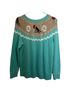 Talbots Print Blue Brown Pullover Sweater Size XL - photo 1