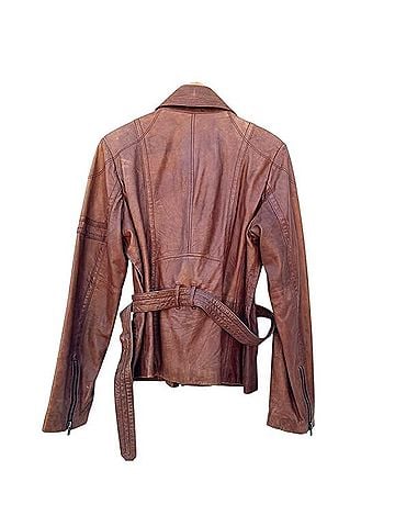 Wilsons Leather Belted Moto Jacket Leather Jacket (view 2)