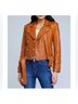 L'Agence x Bert Stern 100% Lambskin Brown Leather Jacket Size XS - photo 7
