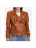 L'Agence x Bert Stern 100% Lambskin Brown Leather Jacket Size XS - photo 8