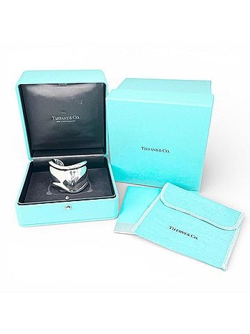 Tiffany & Co. TIFFANY&Co. Tiffany & Co. Elsa Peretti AG925 Small Bone Cuff Bangle, Left Hand, Silver, Comes with Box and Dust Bag, Made in Italy, Weight 46.0g, Women's (view 2)