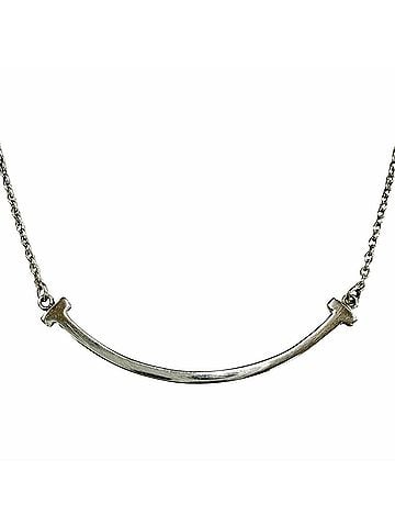 Tiffany & Co. TIFFANY&Co. Tiffany T Smile Pendant Small AG925 Necklace Accessory Silver Weight 2.4g Women's (view 1)