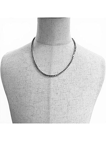 Louis Vuitton LOUIS VUITTON Louis Vuitton 2024 model M02027 Chain Necklace - LV Tailor Accessory AG925 Silver Made in Italy Weight 57.7g Men's (view 2)