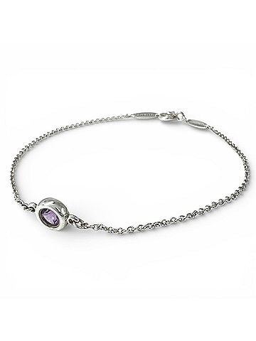 Tiffany & Co. TIFFANY&Co. Tiffany Elsa Peretti Color By the Yard Amethyst Bracelet SV925 Silver with Box and Dust Bag Made in Spain Weight 1.2g Women's (view 1)