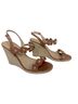 Kate Spade New York Floral Tan Multi Color Sandals Size 9 - photo 1