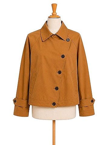 Gap Asymmetrical Riverbed Brown Short Trenchcoat (view 1)