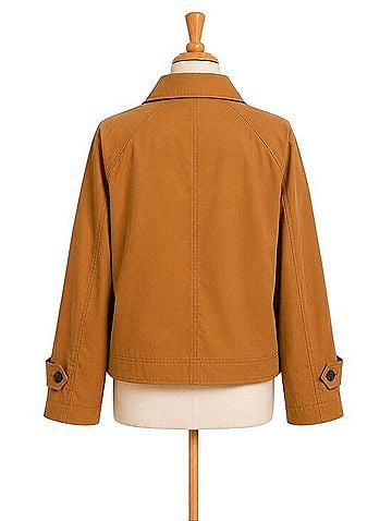 Gap Asymmetrical Riverbed Brown Short Trenchcoat (view 2)