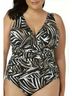 Miraclesuit Animal Print Black Tan One Piece Swimsuit Size 22 - photo 5