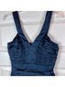 Ramy Brook 100% Polyester Plaid Blue Cocktail Dress Size 2 - photo 4