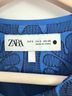 Zara 100% Polyester Floral Blue Casual Dress Size S - photo 3