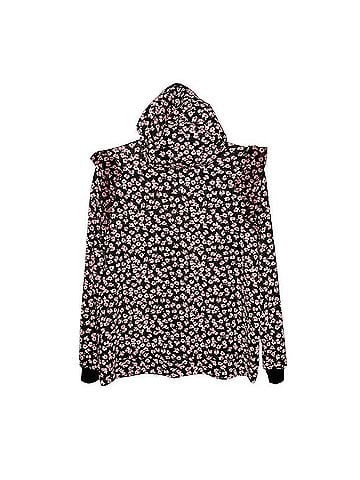 Sandy Liang x Target Sandy Liang X Target Pink Ditsy Floral Ruffle Hoodie Pullover Pullover Hoodie (view 2)