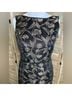 Talbots 61% Polyester 30% Rayon 9% Metallic Fiber 100% Polyester Floral Black Gold Casual Dress Size 4 - photo 4