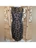 Talbots 61% Polyester 30% Rayon 9% Metallic Fiber 100% Polyester Floral Black Gold Casual Dress Size 4 - photo 3