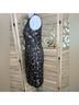 Talbots 61% Polyester 30% Rayon 9% Metallic Fiber 100% Polyester Floral Black Gold Casual Dress Size 4 - photo 5