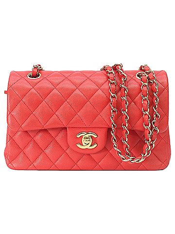 Chanel CHANEL A01113 Caviar Matelassé 23 Shoulder Bag, Red with Gold Hardware, Women's (view 1)