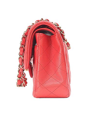 Chanel CHANEL A01113 Caviar Matelassé 23 Shoulder Bag, Red with Gold Hardware, Women's (view 2)