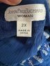 John Paul Richard Blue Long Sleeve Blouse Size 2X - photo 3