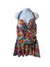 Chaps Floral Pink Orange One Piece Swimsuit Size 16 - photo 1