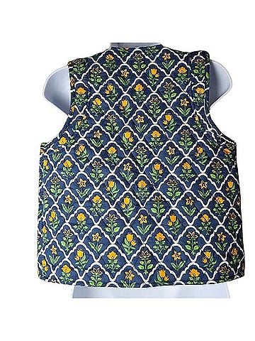Japna Quilted Floral Vest Vest (view 2)