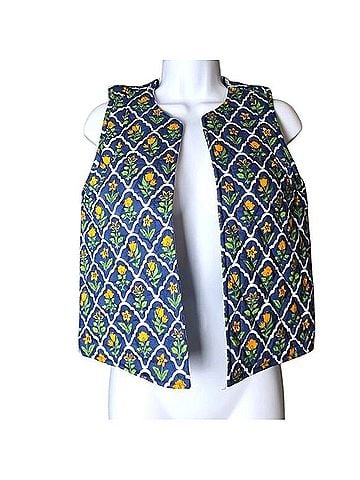 Japna Quilted Floral Vest Vest (view 1)