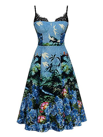 Tracy Reese Scenic View Silk & Linen Cocktail Dress (view 1)