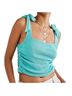 Free People Solid Blue Green Tank Top Size S - photo 1