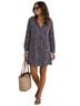 CAbi 100% Polyester 100% Polyester Paisley Blue Brown Casual Dress Size S - photo 1