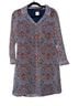 CAbi 100% Polyester 100% Polyester Paisley Blue Brown Casual Dress Size S - photo 2