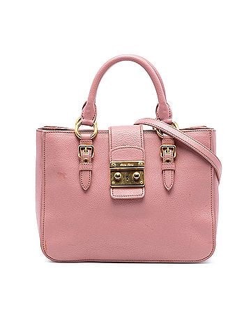 Miu Miu Goatskin Madras Satchel (view 1)