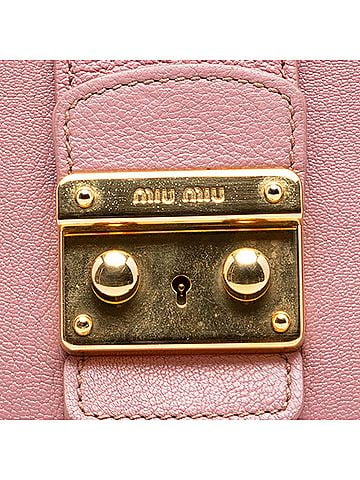 Miu Miu Goatskin Madras Satchel (view 2)