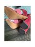 Coach 100% Suede Color Block Pink Sandals Size 6 - photo 4