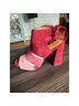Coach 100% Suede Color Block Pink Sandals Size 6 - photo 6