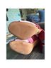 Coach 100% Suede Color Block Pink Sandals Size 6 - photo 3