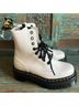 Dr. Martens 100% Leather Solid White Boots Size 5 - photo 5