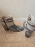 Freebird 100% Leather Gray Tan Ankle Boots Size 8 - photo 5