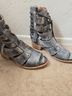 Freebird 100% Leather Gray Tan Sandals Size 8 - photo 3