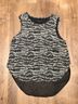 Rag & Bone 100% Silk 100% Polyester Print Black White Tan Sleeveless Blouse Size M - photo 5